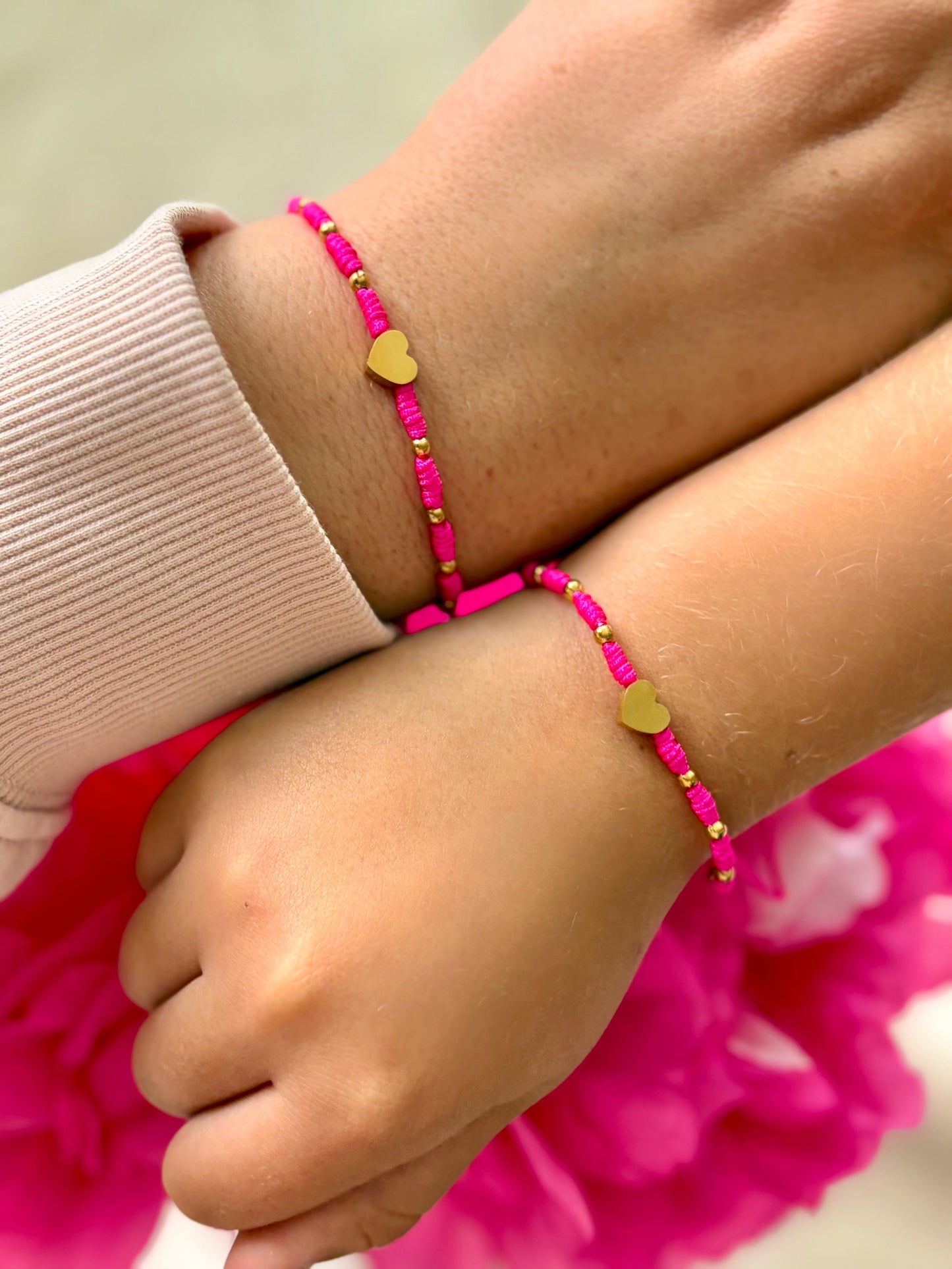 Friendship armband fuschia